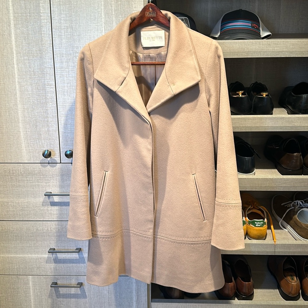 Fleurette camel wool coat (size 4)